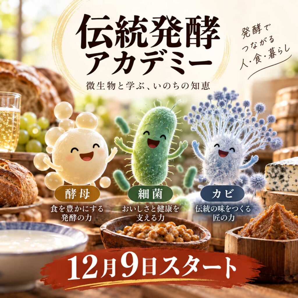 カビ学、酵母学、細菌学 伝統発酵アカデミー